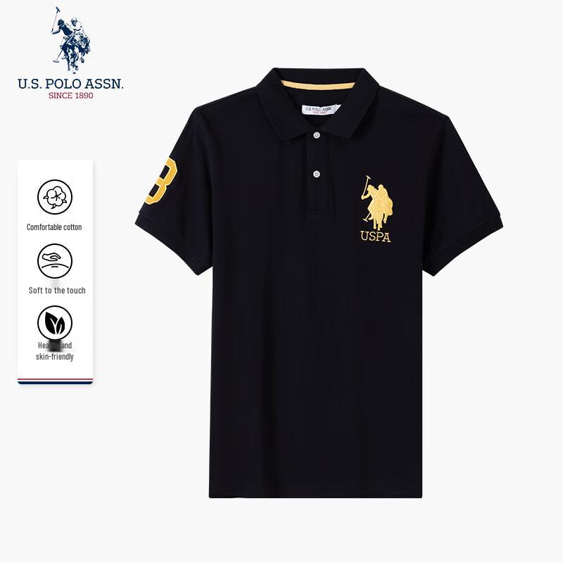 

нас. POLO ASSN. Чоловіча класична бавовняна футболка-поло XL