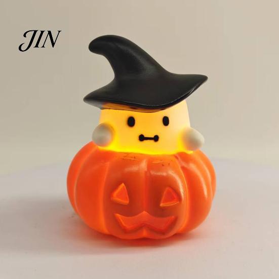 LED Night Light 1/3Pcs Halloween Pumpkin Ghost Light, Spooky Bedside Decorative Lamp, Battery Operated Mini Table for Bedroom Party