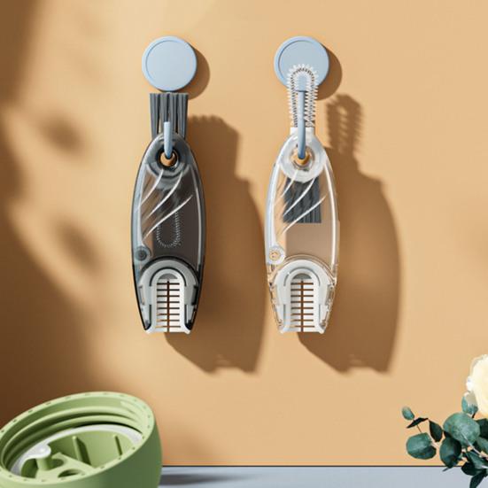 

Многофункциональная щетка для чашек 4-в-1 с вращающейся жесткой щетиной, детская бутылочка с водой, ободок чашки с водой, щелевая канавка, чистящая щетка для удаления уплотнительного кольца, чистящая щетка