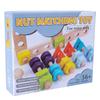Children's Wooden Nut Color Shape Matching Game Kindergarten Early Education Puzzle Screw Combination String Toy