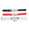 Women Elastic Waist Seal Belt Pearl For Dresses Skirt Waistbands Wasit Belt