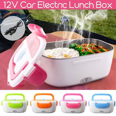 12V Car Plug Travel Portable Electric Heated Heating Lunch Bento Box Container