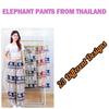 Long Elephant Pants Adjustable Elastic High Waistband Rope Women Men Unisex Print Thailand Casual Streetwear Beach Bohemian Retro Vintage