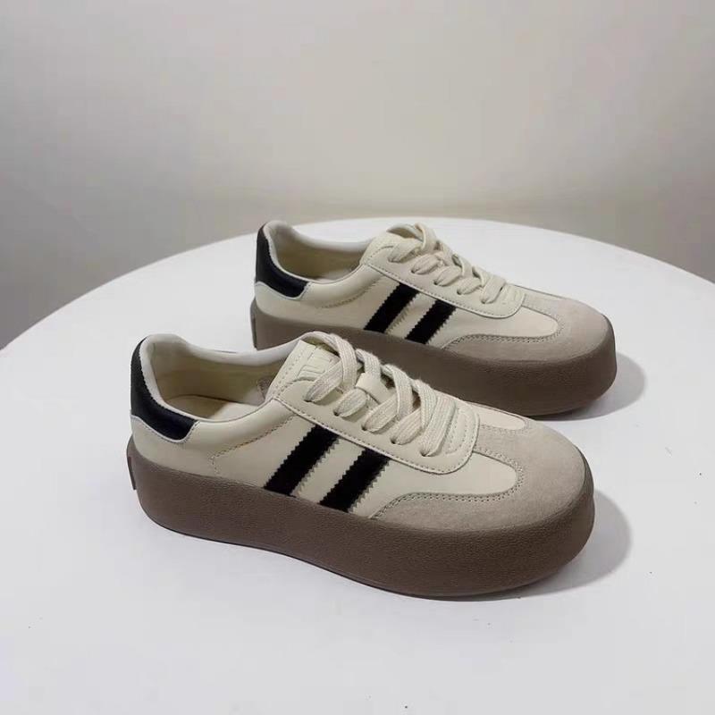 

Женские повседневные кроссовки на платформе, весенняя новинка, черные универсальные трендовые кеды на шнуровке 40