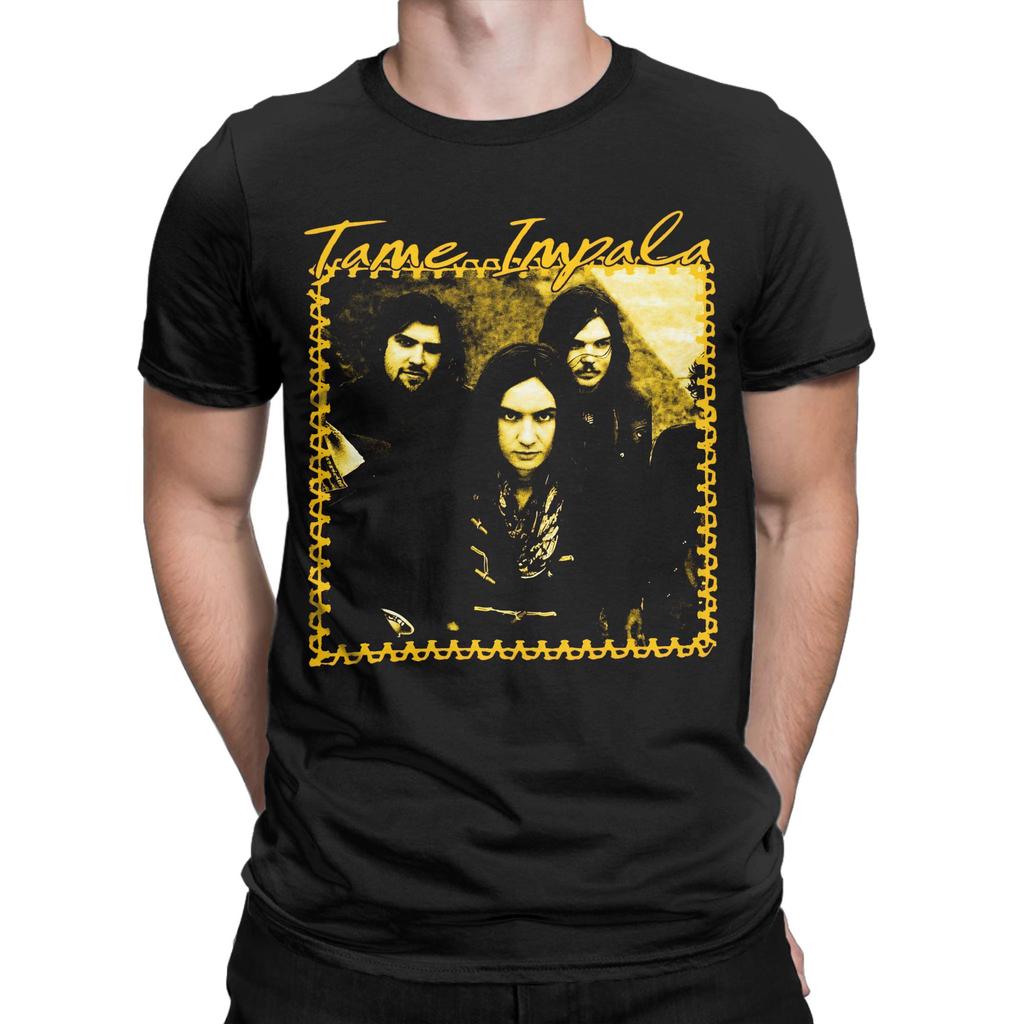 Tame Impala Zig Zag Frame Band  Outfit Unisex T Shirt Cotton Tee Graphic Printed  T-shirt Clothing