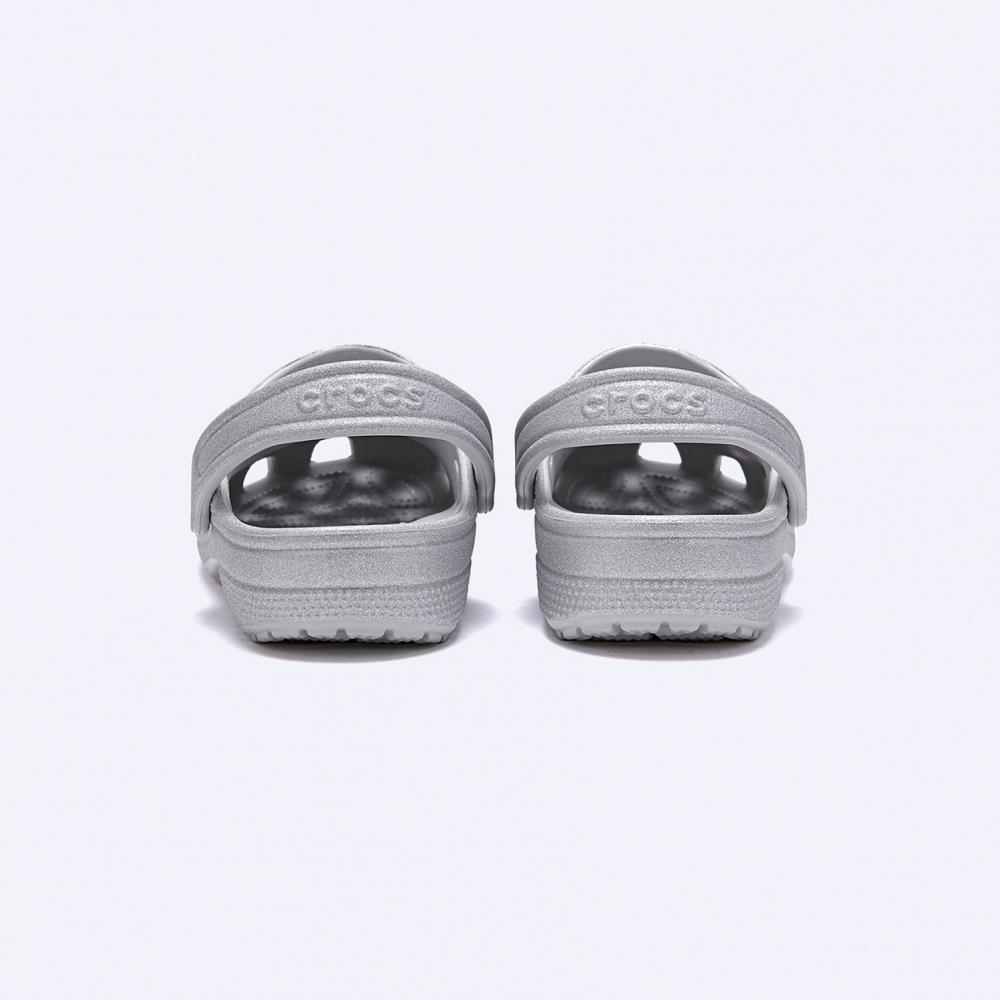 Crocs Classic Glitter Clog Silver  205942 0ic