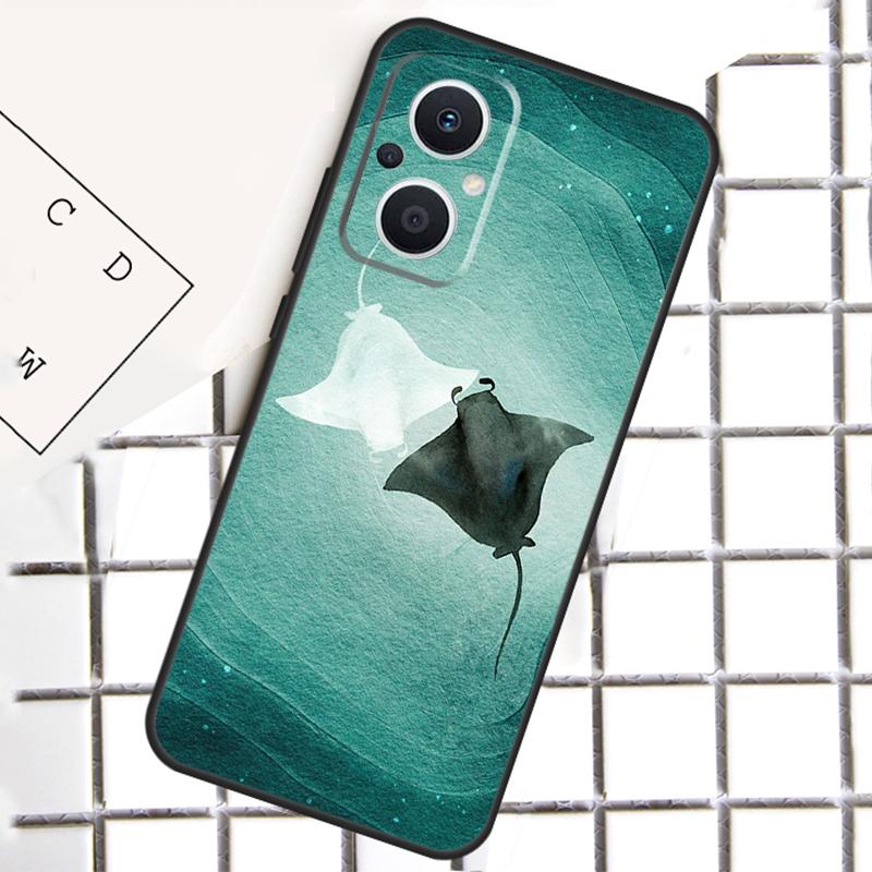 

Animal Manta Ray Phone Case For OPPO Reno 14F 10 11 12 13 F 14 Pro 8T 7 8 Lite OPPO Find X8 X6 X5 X9 Pro Cover OPPO Reno8 T 4G