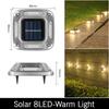 8LED Solar Driveway Light Outdoor Garden Ground Lights Waterproof LED Solar Wall Lamp Camping for Step Stair Pathway Walkway Dec
