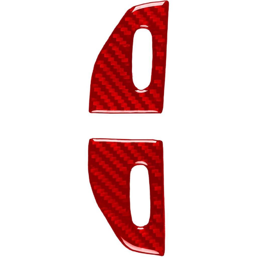 4pcs Carbon Fiber Car Window Lift Switch Cover Stickers Compatible with Dodge RAM 1500/2500/3500 2019-2023 Crew Cab, Door Glass Control Panel Trim