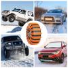 Snow Chains For Trucks Reusable Traction Belt 5 Pieces Non-Slip Zip Tie Car Tires Chain For Vehicle Automotive Scooter SUV Sedan