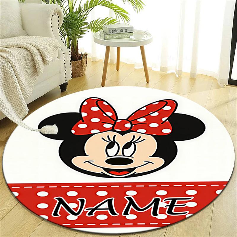 Personalized M-Minnie Round Chair Office Rug - Perfect for Mat, Office Chair & More - Ideal Gift for Birthdays and Holidays