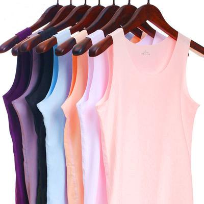 Nuovo stile estivo donna moda canotta canotta cotone sottile donna gilet sottile bralette gilet stretto senza maniche T-shirt bianca