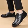 Male Business Formal Wear Casual Shoe Men Breathable Lace Up Leather Shoes Black Soft Leather Soft Bottom Spring Best Man Homme