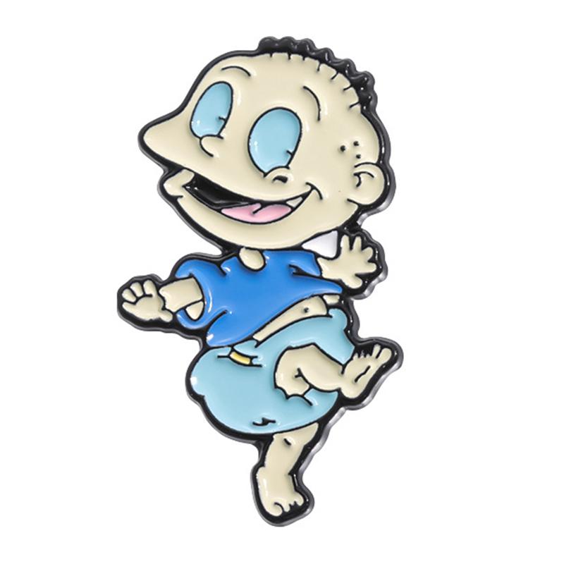 Cartoon Adventure Animated Enamel Pins Yellow Hair Naughty Girl Anime Characters Brooches Lapel Badge Jewelry Gifts for Friends