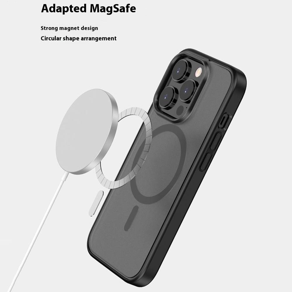 For iPhone 15 Pro Case Compatible with MagSafe Skin-Touch PC+TPU Rubberized Phone Cover