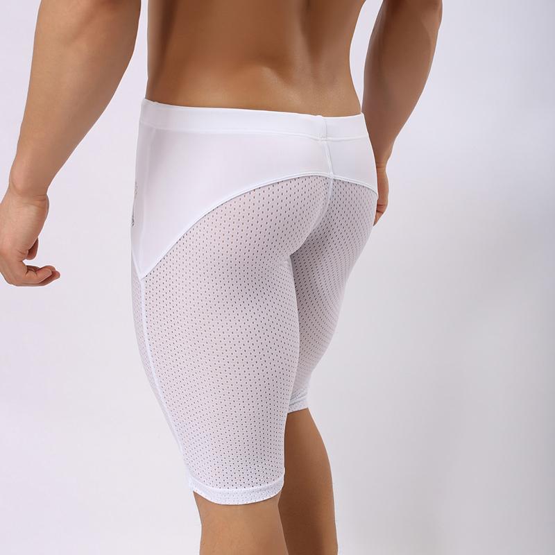 Summer Style Shorts Breathable Mesh Men Tight Beach Shorts Men Sport Knee Length Board Shorts Beach Wear