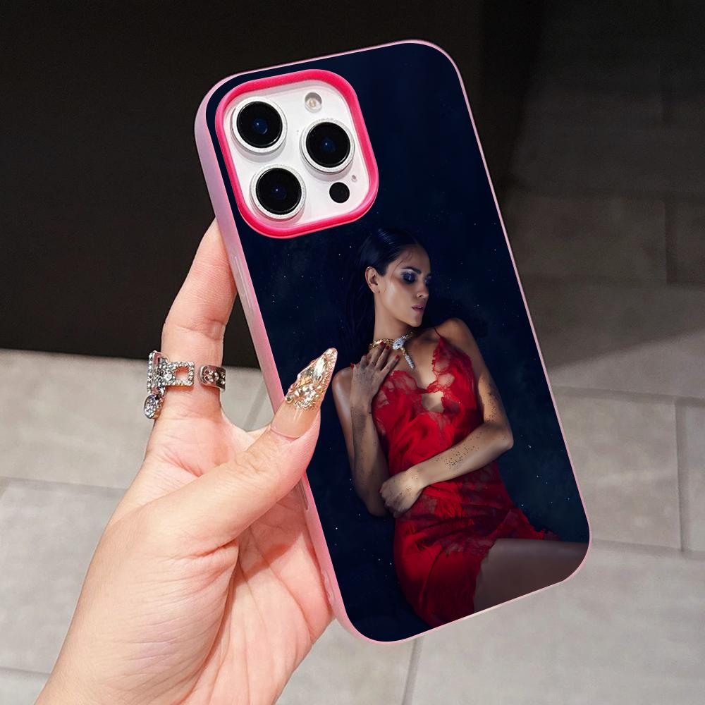 

Fashion Eiza Gonzalez Jelly Double layer Rose Red Mobile Phone Case for iPhone 17 16 15 14 13 12 11 Air Pro Max Plus Protective iPhone 15