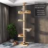 Space-Saving Solid Wood Cat Tree Tower: Climbing Frame, Bed, and Jumping Platform for Small Apartments