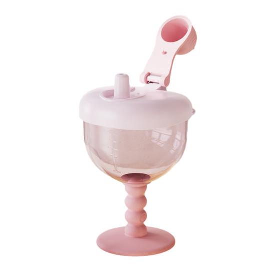 Becher mit Deckel, Strohhalm & Messmarkierungen, Auslaufsicher, Reisebecher, Kinder-Trinkbecher für Party, Geburtstag & Outdoor