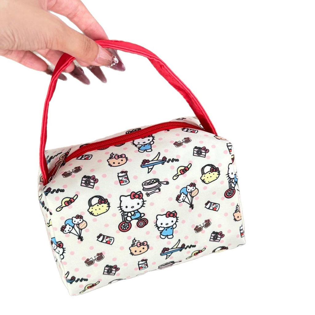 Cartoon Travel Makeup Bag: Portable & Cute Toiletry Storage Handbag for Women