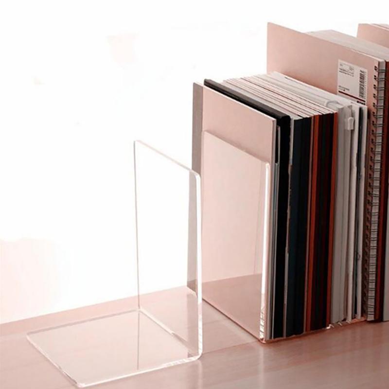 1 Stück Transparente Acryl Buchstützen Ständer Bücherregal Schreibtisch Dekorative Aufbewahrungsregal Buchstütze Buchhalter Schuls Schreibwaren