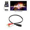 3.5mm To 2RCA Connectors Sound 2RCA Cable 3.5mm Female To 2RCA Male Stereo for TV Smartphones, Tablets, Speakers, Car