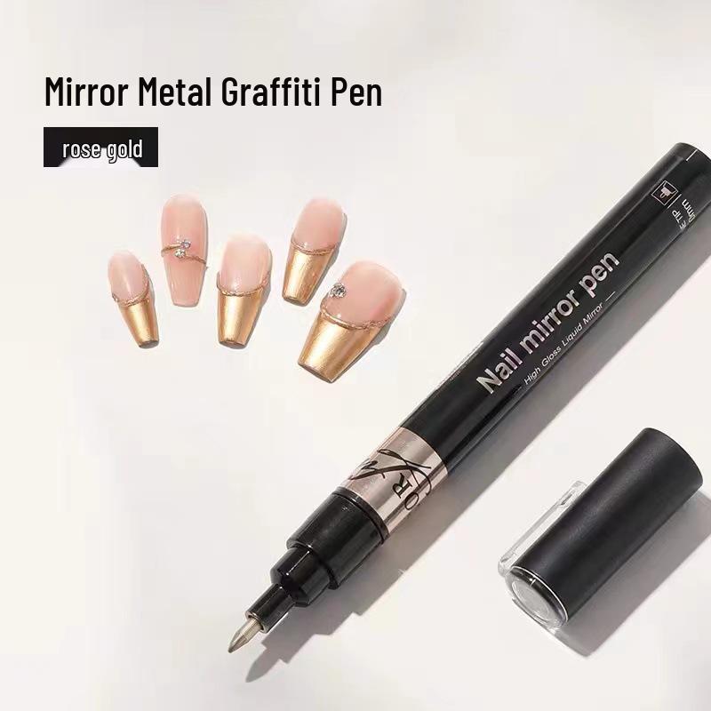 

Металлический маркер для нейл-арта с высоким глянцем - DIY ручка-граффити «Волшебное зеркало» для нейл-салона, гальваническое покрытие