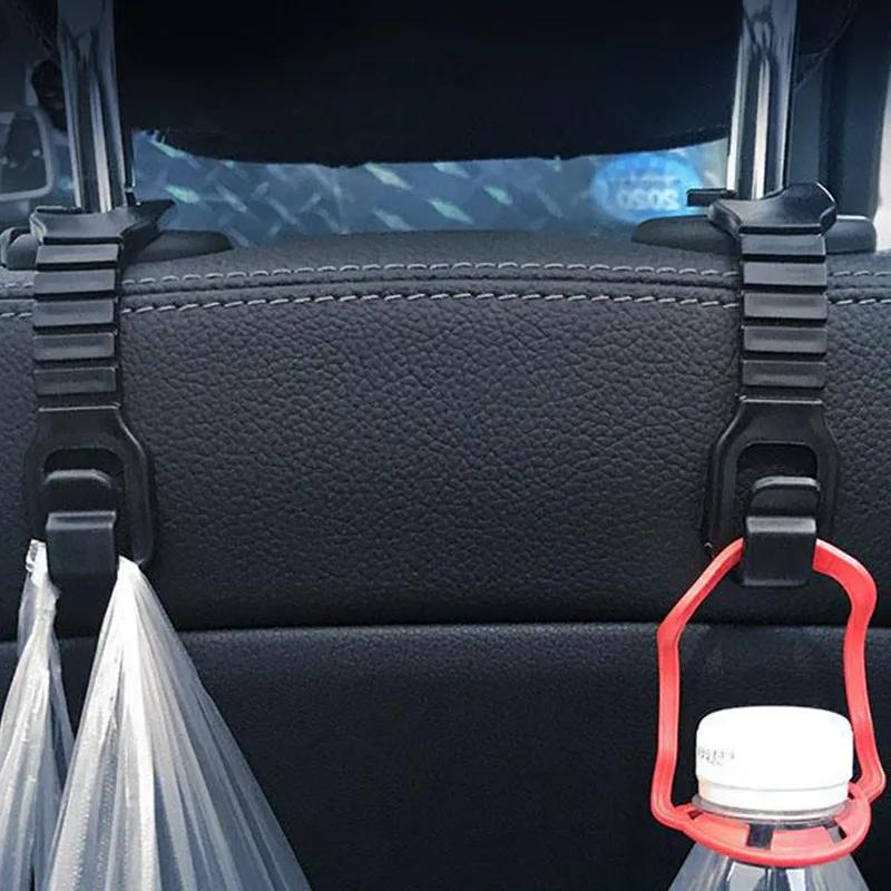 1/2/4Pcs Car Seat Back Hook Universal Auto Back Mount Storage Holder 360 Degree Adjustable Black Stand Car Accessories Interior