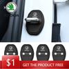 Car Sticker 4Pcs Car Styling Car Door Lock Cover Protective Decoration Sticker For Octavia Fabia Kamiq Kapoq Rapid SCALA S