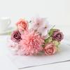 Wedding Wreath Artificial Rose Flower Colorful Bridal Bouquet Silk Hydrangea  Wedding Arrangements