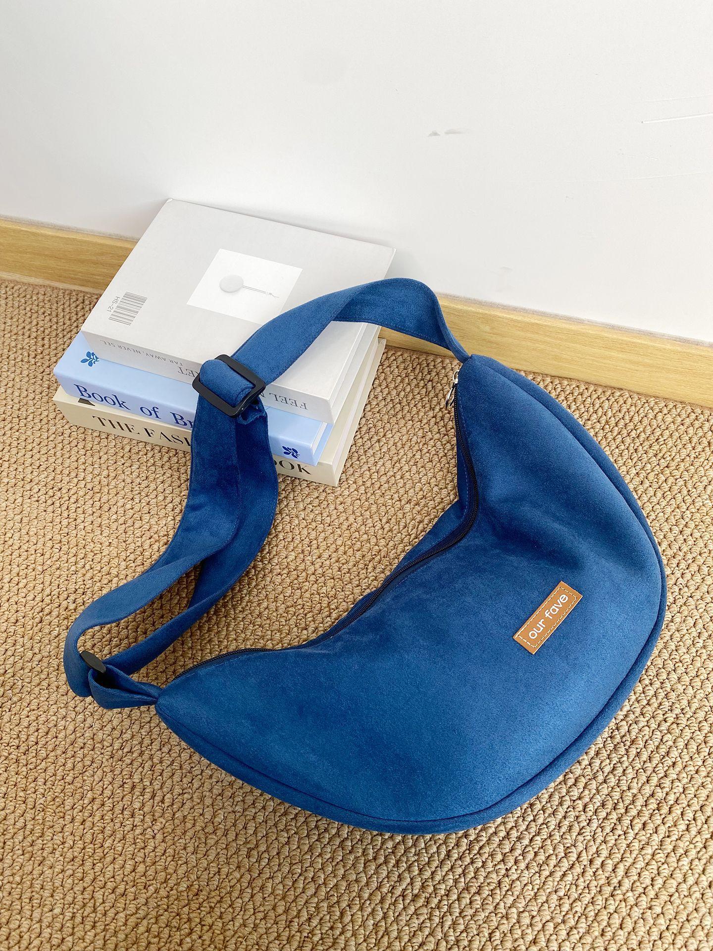 

Ретро Сумки-хобо из искусственной замши на плечо для женщин Кошелек Сумка через плечо Текстура Велюр Женские сумки под мышку Осень Зима Сумки синий