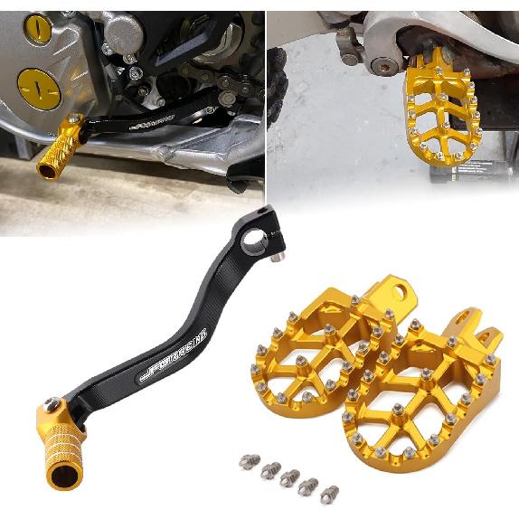 Motorcycle Foot Pegs Footpegs Pedal + Gear Shift Lever Shifter For DRZ 400S 2000-2019/2021-2022, DRZ 400SM 2005-2019/2021-2022, RMX250 1989-1996 Dirt