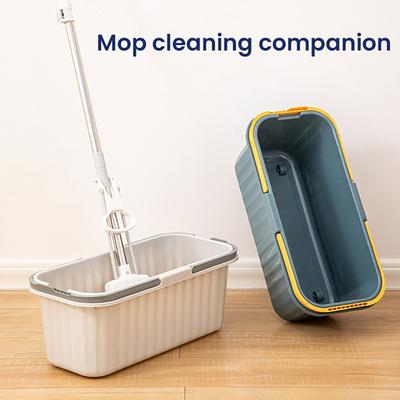 Mop Bucket Rectangular Design Thickened PP Material Easy To Move Handle Multi-Purpose