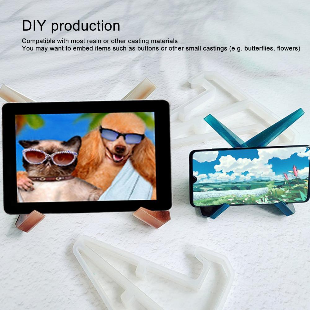 DIY Plate Display Stand Resilience Resin Mould Resin Casting Mould Silicone Mould  Office Use