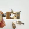 6-piece Set of Round-hole Bridge Natural Brass and Natural Stainless Steel Electric Guitar Bridges String Guide Bridge