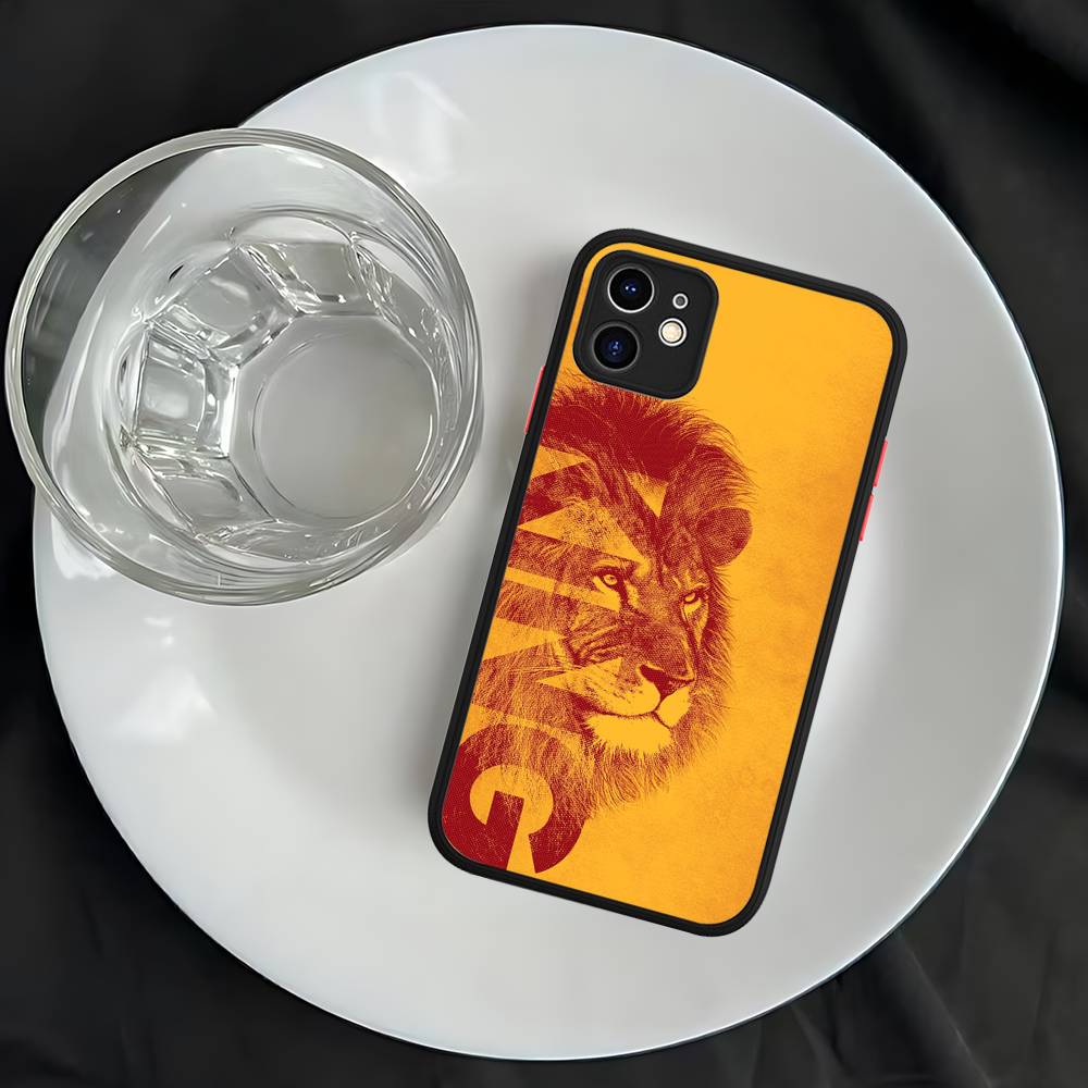 Fotbalový tým Galatasaray Pro Silikonový matný kryt na telefon Pro iPhone 16 Pro Max 15 14 13 12 11 X XS MAX