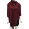 Turtleneck Sleeveless Sweater Button Tassel Women's Cloak Shawl Fashion Sweater