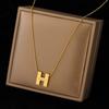 2026 Trendy Letter H Titanium Steel Clavicle Necklace - Non-Fading, Simple Luxury for Women