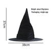 Black Ruffled Lace Velour Witch Hat with Harry Map Design