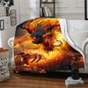 1pc Fire Dragon Blanket Lightweight Blanket Throw Blanket For Sofa, Bed, Travel, Camping, Livingroom, Office yy251010084