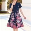 ZANZEA Women Casual V-Neck Short Sleeve Summer Floral Print Dress