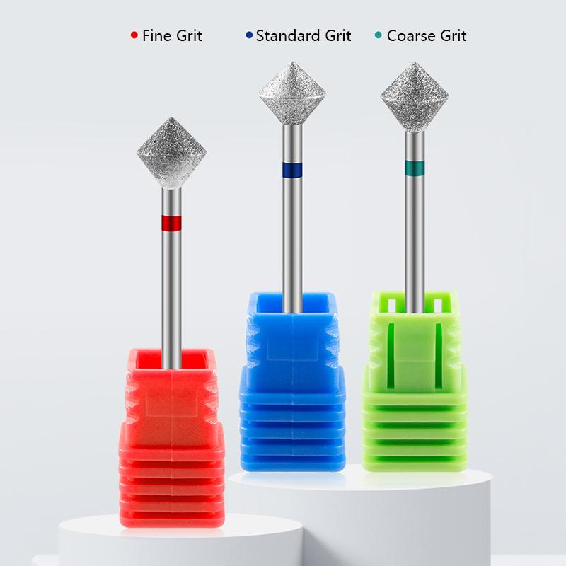 1 Pcs Rhombus Nail Drill Bits Diamond E-File Bit Rounded Edge Manicure Pedicure Grinding Head For Electric Nail Drill Machine