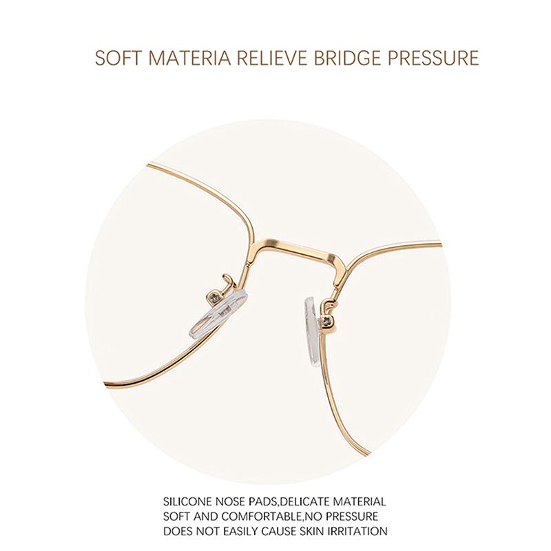 Maxjuli Polygon Metal Blue Light Blocking Glasses For Men Women Optical Frame Computer Anti Reflective Uv Protect Eyeglass 6039