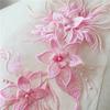 1Pc Flower Pearl Embroidery Applique Patch Sew On Hat Clothes For DIY Lace Fabric 47*16CM