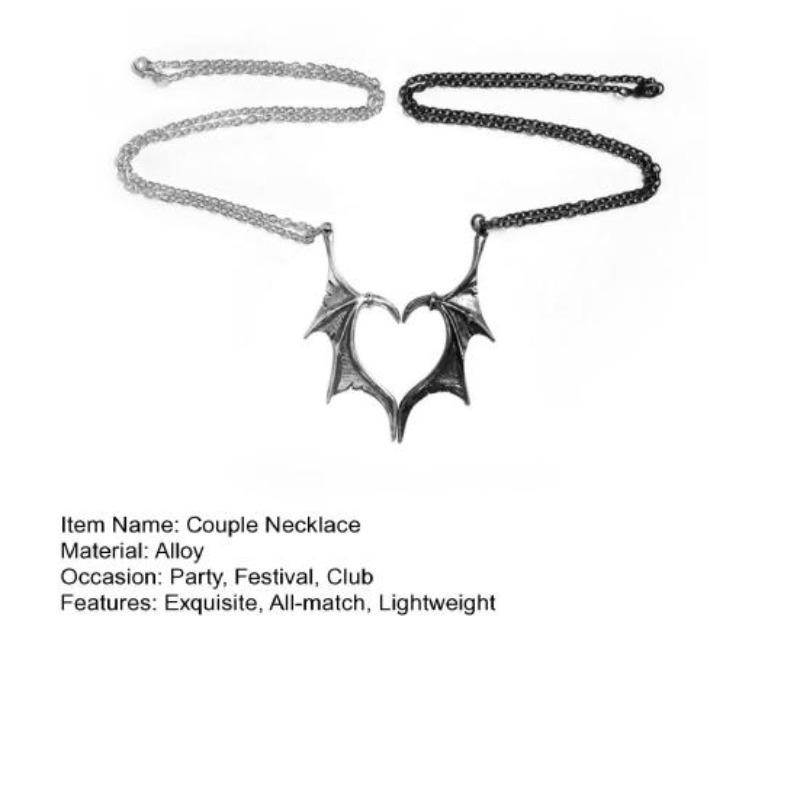 Stylish Couple Necklace Exquisite 3 Colors Valentines Gift