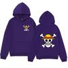 Mens Oversized Hoodie With Anime One Piece Print Casual Streetwear Loose Fit Cotton Sweatshirt Winter