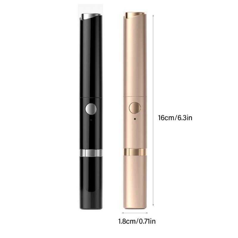 2 in 1 Beauty Tool Convenient Ladies' Electric Eyebrow Shaping Tool Heating Eyelash Curler Delicate Face Hair Trimmer