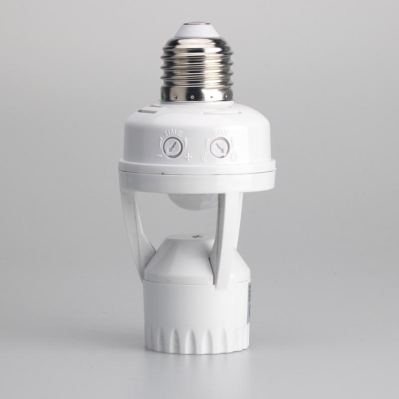 Adjustable E27 Infrared Motion Sensor Lamp Base - Auto-On with Radar Detection