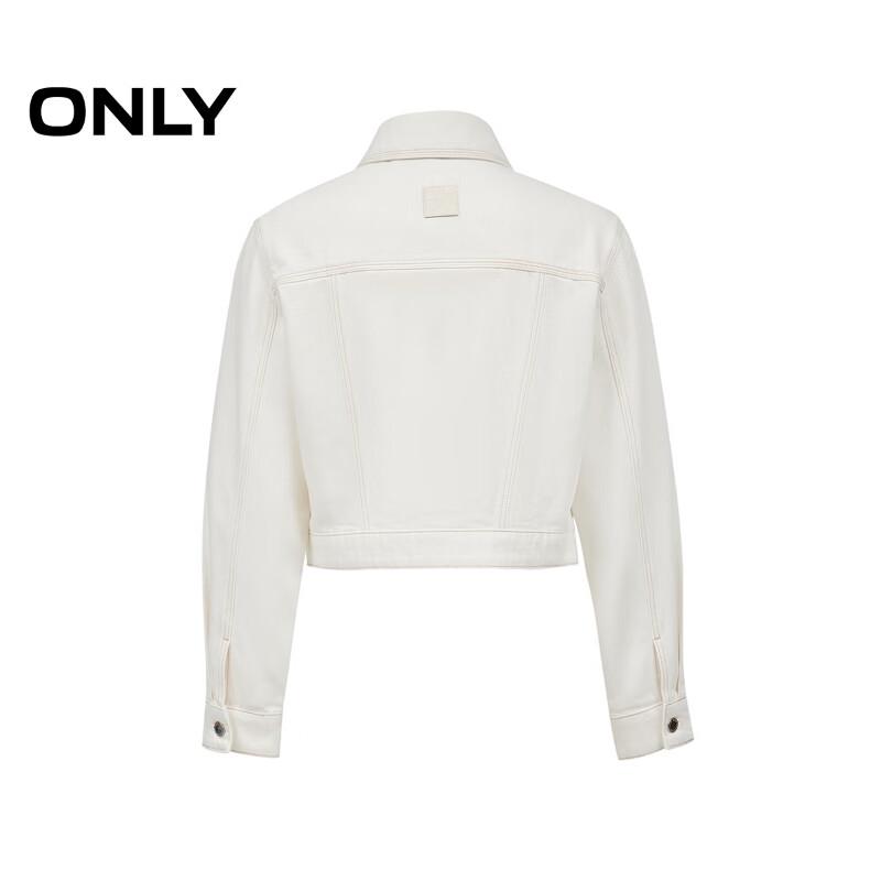 ONLY Women's Lyocell Blend Draped Short Denim Jacket