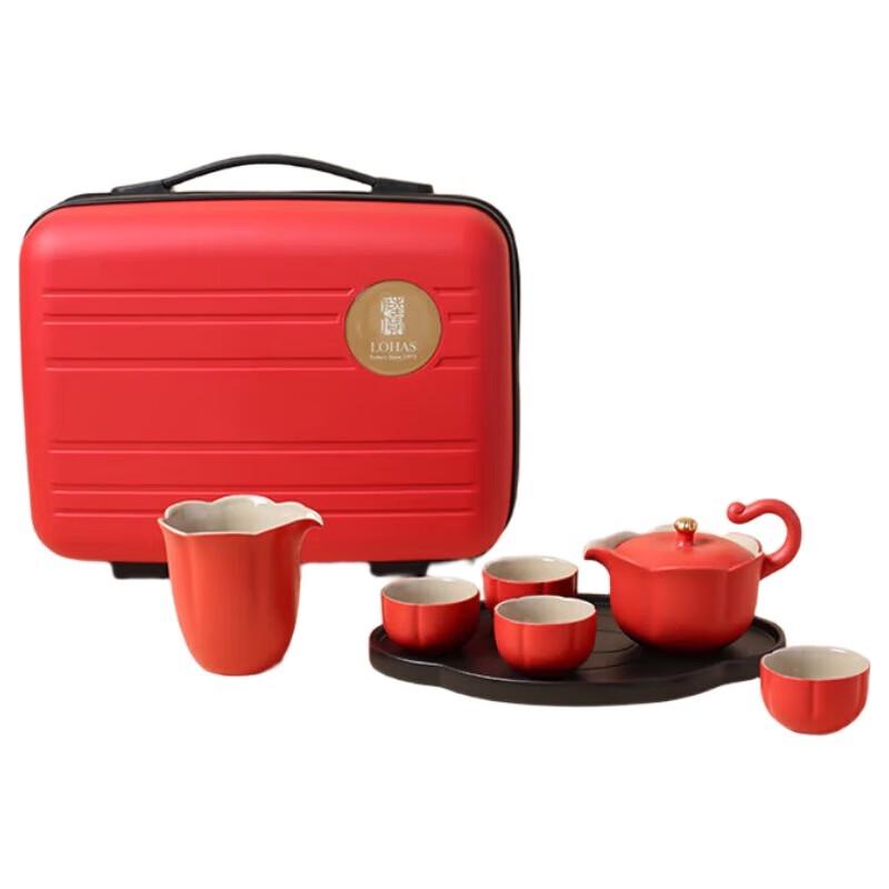 LUBAO Portable Ceramic Kung Fu Tea Set